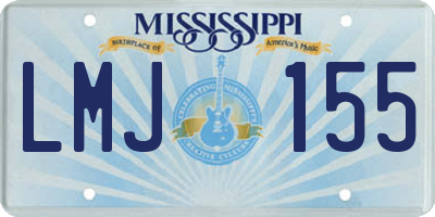 MS license plate LMJ155