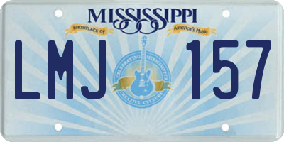 MS license plate LMJ157