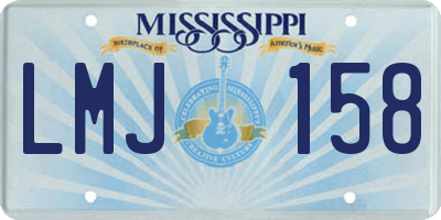 MS license plate LMJ158