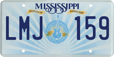 MS license plate LMJ159
