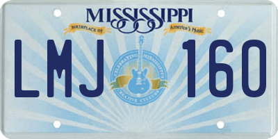 MS license plate LMJ160