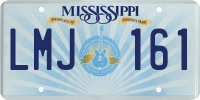 MS license plate LMJ161