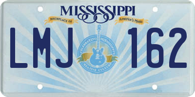 MS license plate LMJ162