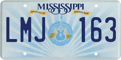 MS license plate LMJ163