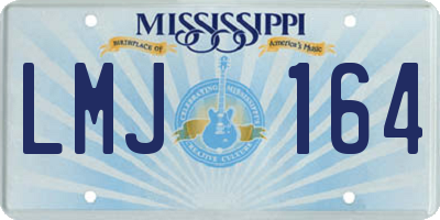 MS license plate LMJ164