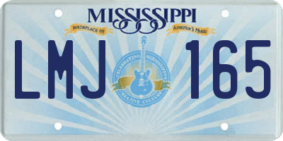 MS license plate LMJ165