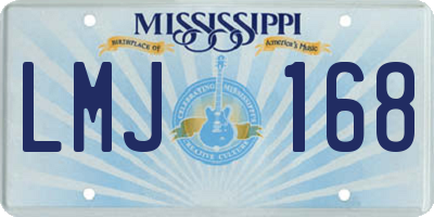MS license plate LMJ168