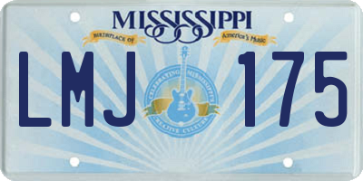 MS license plate LMJ175