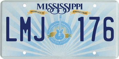 MS license plate LMJ176