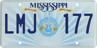 MS license plate LMJ177