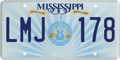 MS license plate LMJ178