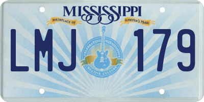 MS license plate LMJ179