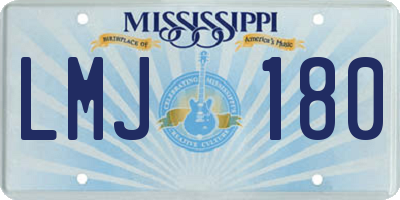 MS license plate LMJ180