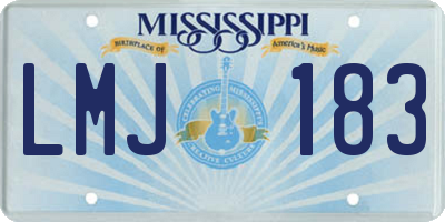 MS license plate LMJ183