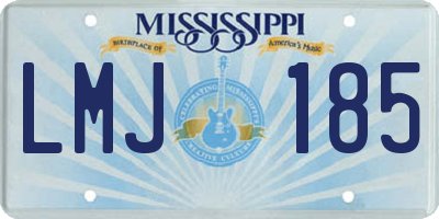 MS license plate LMJ185