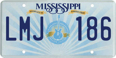 MS license plate LMJ186