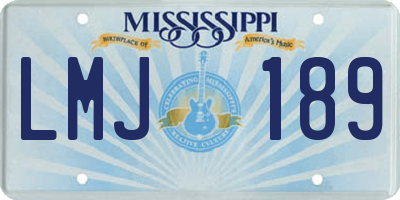 MS license plate LMJ189