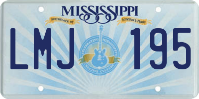 MS license plate LMJ195