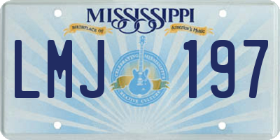 MS license plate LMJ197