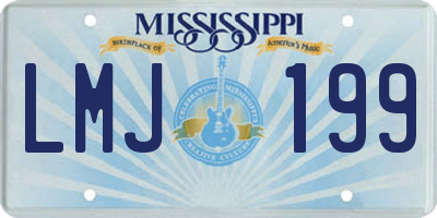 MS license plate LMJ199