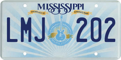 MS license plate LMJ202