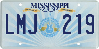 MS license plate LMJ219