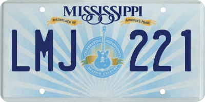 MS license plate LMJ221