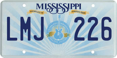 MS license plate LMJ226