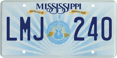 MS license plate LMJ240