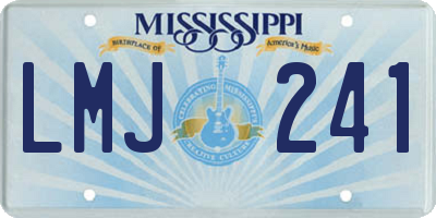 MS license plate LMJ241