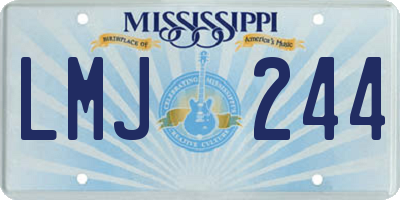 MS license plate LMJ244