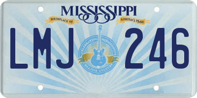 MS license plate LMJ246