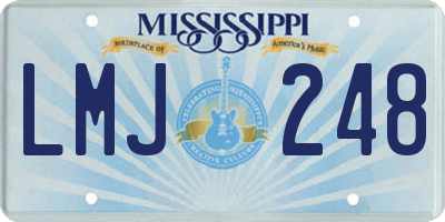MS license plate LMJ248
