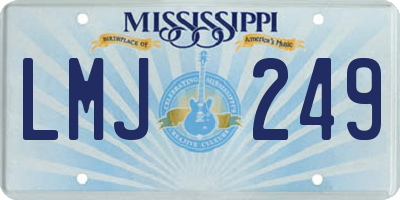 MS license plate LMJ249