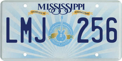MS license plate LMJ256