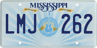 MS license plate LMJ262