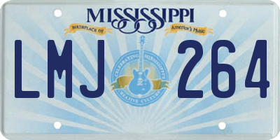 MS license plate LMJ264