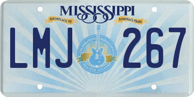 MS license plate LMJ267