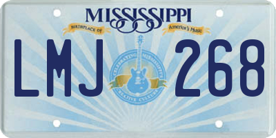 MS license plate LMJ268