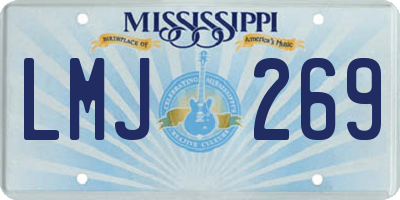 MS license plate LMJ269