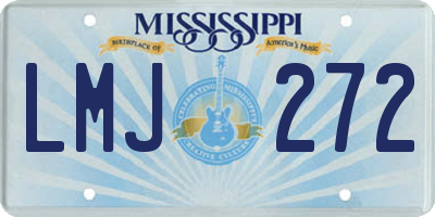 MS license plate LMJ272