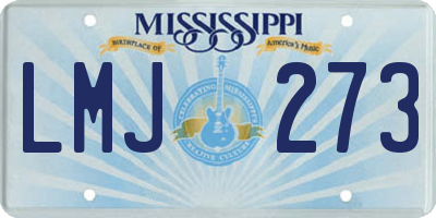 MS license plate LMJ273