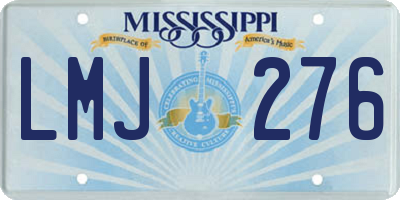 MS license plate LMJ276