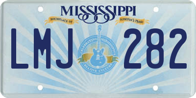 MS license plate LMJ282