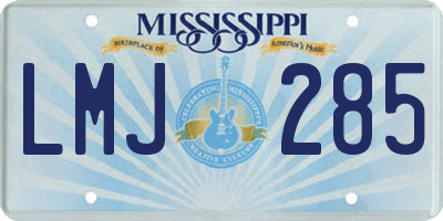 MS license plate LMJ285