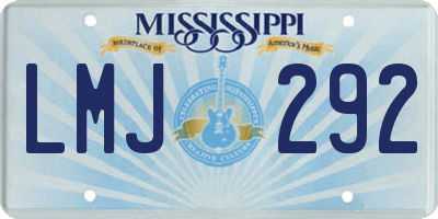 MS license plate LMJ292