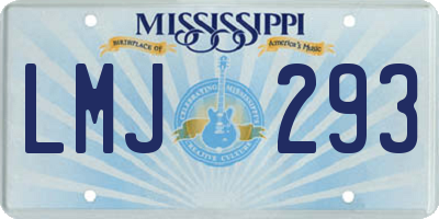 MS license plate LMJ293
