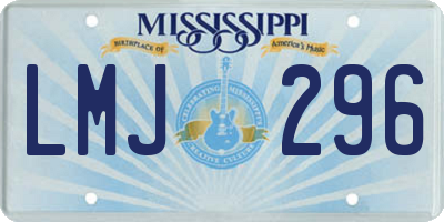 MS license plate LMJ296