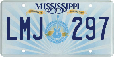 MS license plate LMJ297