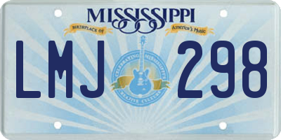 MS license plate LMJ298